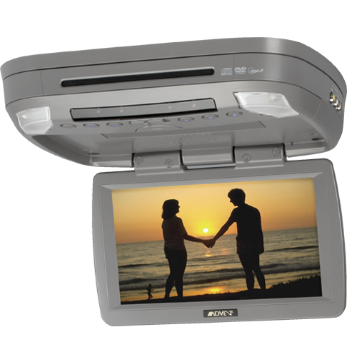 ADV850P - Compact design 8.5 inch monitor with built-in side load DVD player in Pewter
