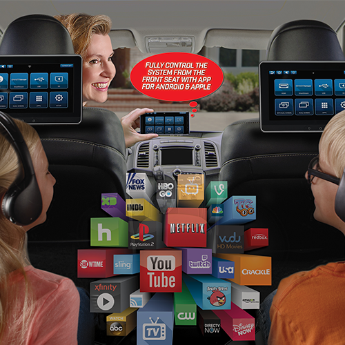 ADVSB10UHD - Universal In-Vehicle SmartTV Seat-Back System