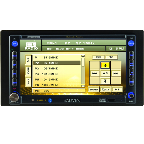 AMM12N - iPod/Nav/Bluetooth/Sat Ready/DVD/USB/SD Card receiver w/ motorized swing down 6.5 inch touch screen