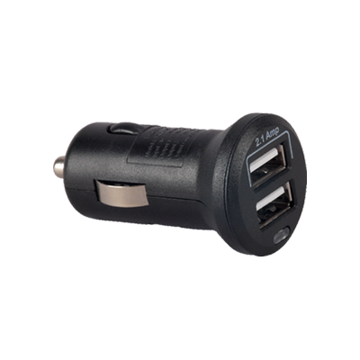 ARMINIME2B - AR Mini Sized Car Charger DC to USB, 2 Outlet 2.1 AMP
