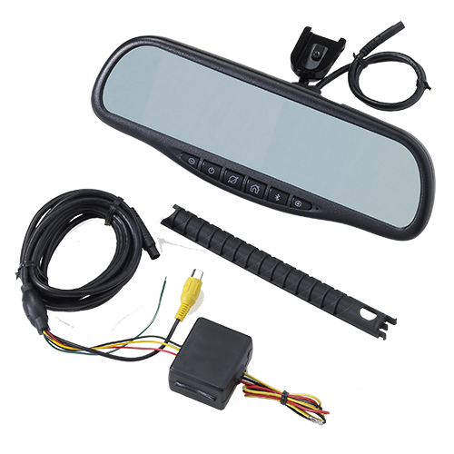 NM100 - Rearview mirror with built-in Navigation, Bluetooth and touch screen controls