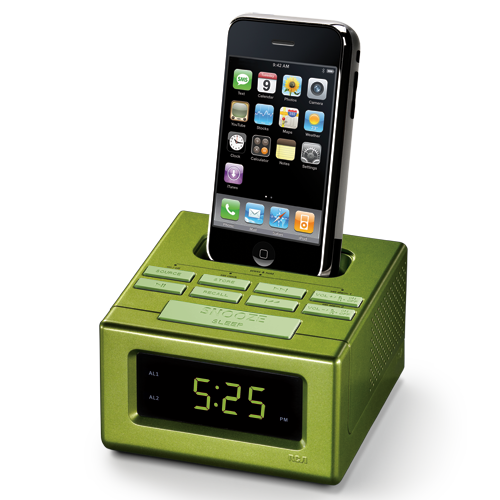 RC130iGR - Clock radio docking station for iPhone and iPod