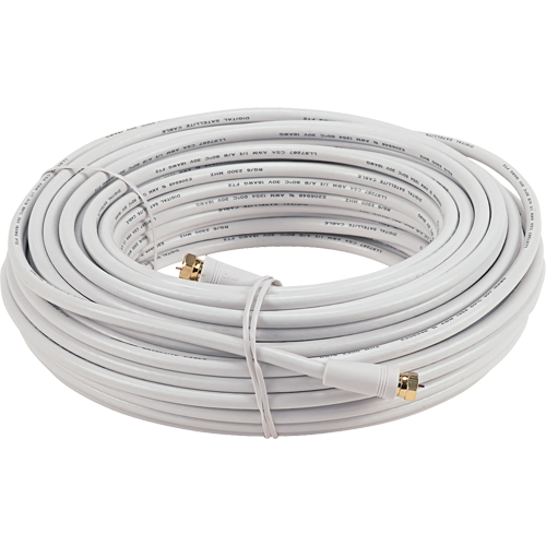 VHW111R - 100 foot digital RG6 coaxial cable in white color